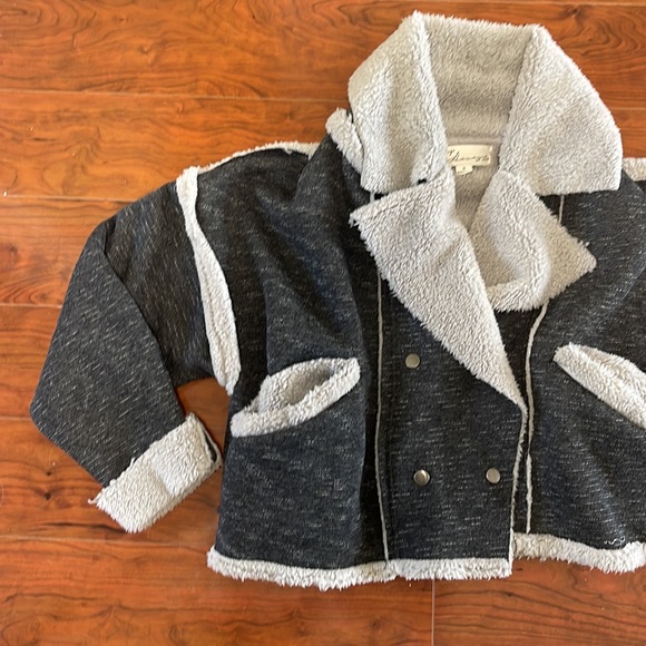 COPY - NWOT Vintage Havana Gray Button Up Fleece Teddy Jacket Coat - Picture 3 of 10